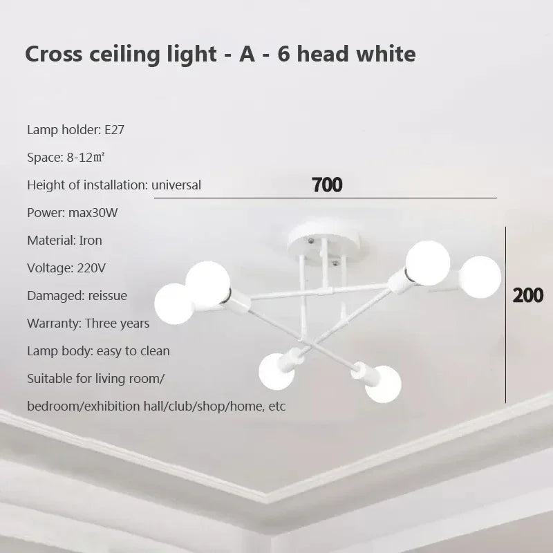lampe suspension moderne noir doré blanc sphères translucides scandinave fixations vis éclairage intérieur chambre