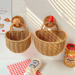 paniers rangement osier pliables poignées tressage régulier rustique moderne okolets inclusion motifs animaux