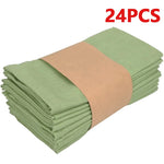 serviette table polyester vert olive unie cuisine salle manger décoration mariage