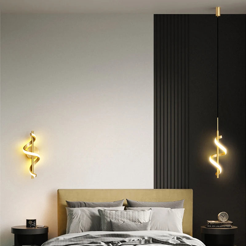 appliques murales modernes or blanc cuivre luxueux éclairage chambre entrée étude