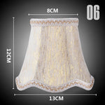 abat jour tissu broderie dorée vert clair rouge beige gris rose pâle classique tassel