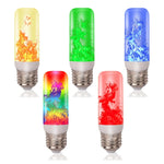 ampoule led effet flamme blanc jaune rouge vert bleu culot e27 moderne décoration festive