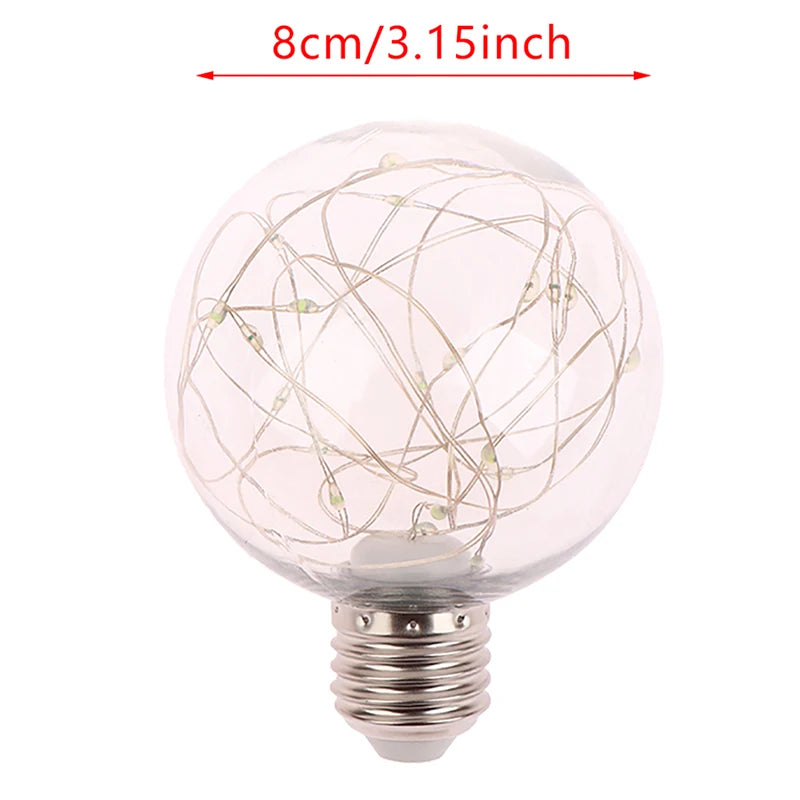ampoules led décoratives transparentes rose fil cuivre lumière rvb éclairage intérieur féerique vintage 8cm