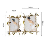 cadre photo or olivier feuilles naturel moderne decoration murale branches texturées verte