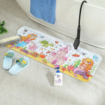 tapis bain anti dérapant thème marin poissons coraux dimensions 100cm 40cm moderne enfantin