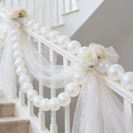 décoration mariage guirlande blanches classiques eyelets ruban festifs anniversaire noël valentin