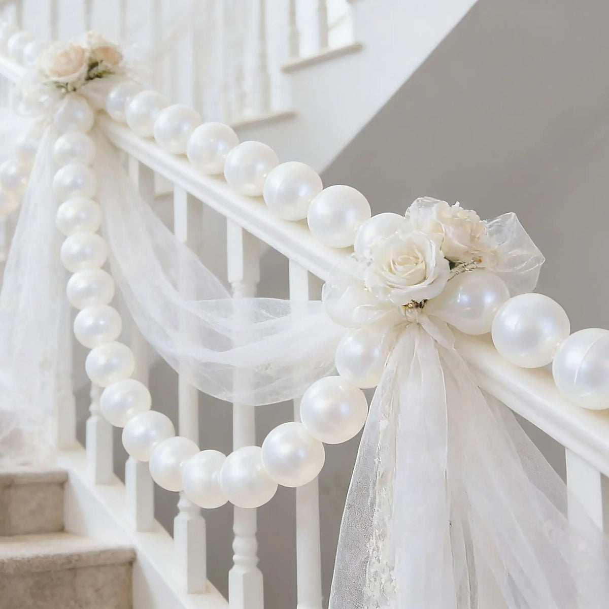 décoration mariage guirlande blanches classiques eyelets ruban festifs anniversaire noël valentin