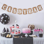 bannière candy bar décoration mariage anniversaire cupcakes ballons sucrerie festives
