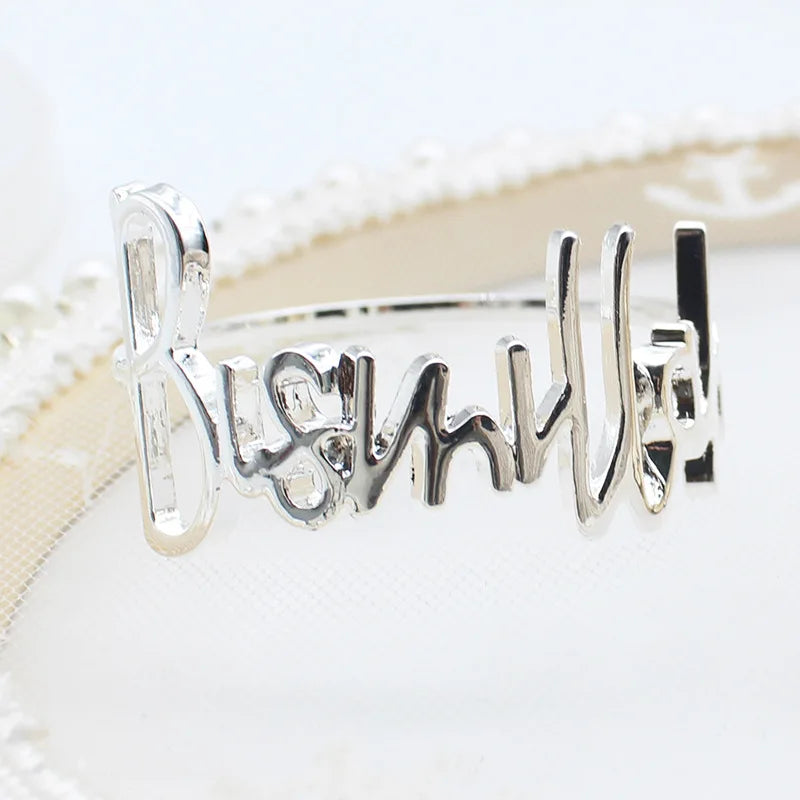 bracelets or argent lettres stylisées ajustables moderne élégants respectueux environnement