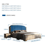 lit moderne bois beige cuir tissu ornements géométriques élégant contemporain 1800x2000mm