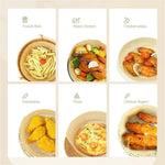 filtres papier cuisine sans huile rayures beige pratique économiques tapis cuisson friteuse air resistant