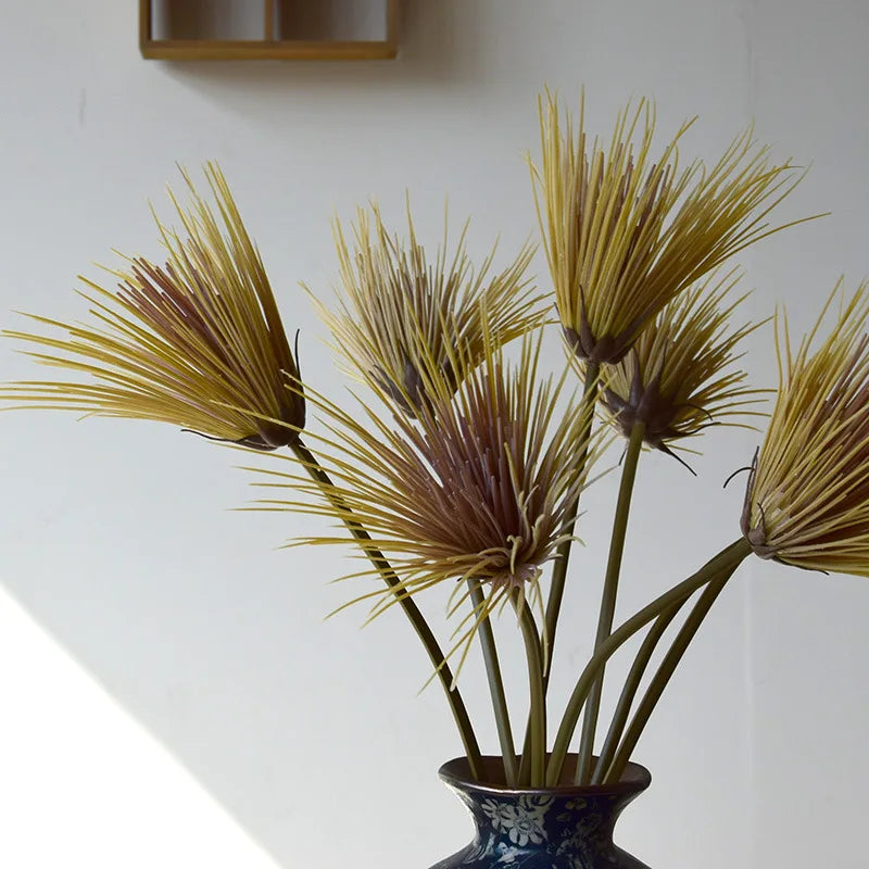 décoration intérieure plante artificielle verte feuilles pointues moderne branche plastique
