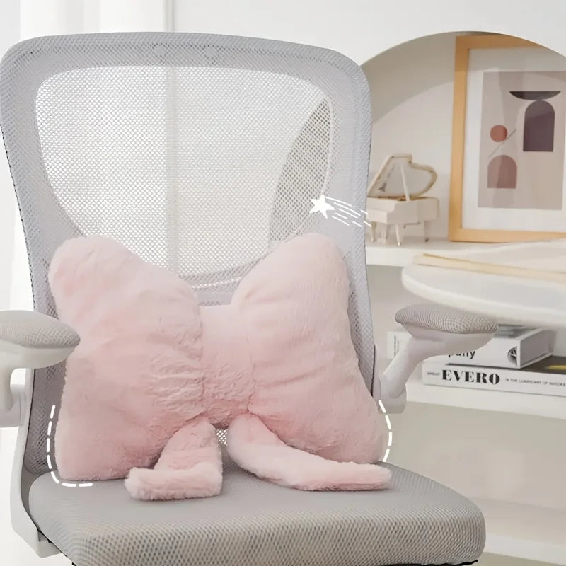 coussin forme nœud papillon rose clair doux polyester coton moderne halloween noël décoration cadeau