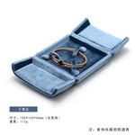 boîte bijoux velours bleu classique boîte bague bracelet collier boucles d'oreilles organizer voyage
