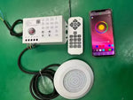 lampe sousmarine led spot piscine ip68 bluetooth télécommande blanc moderne