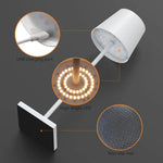 lampe table led rechargeable gris doré rose bleu noir touch control moderne minimaliste