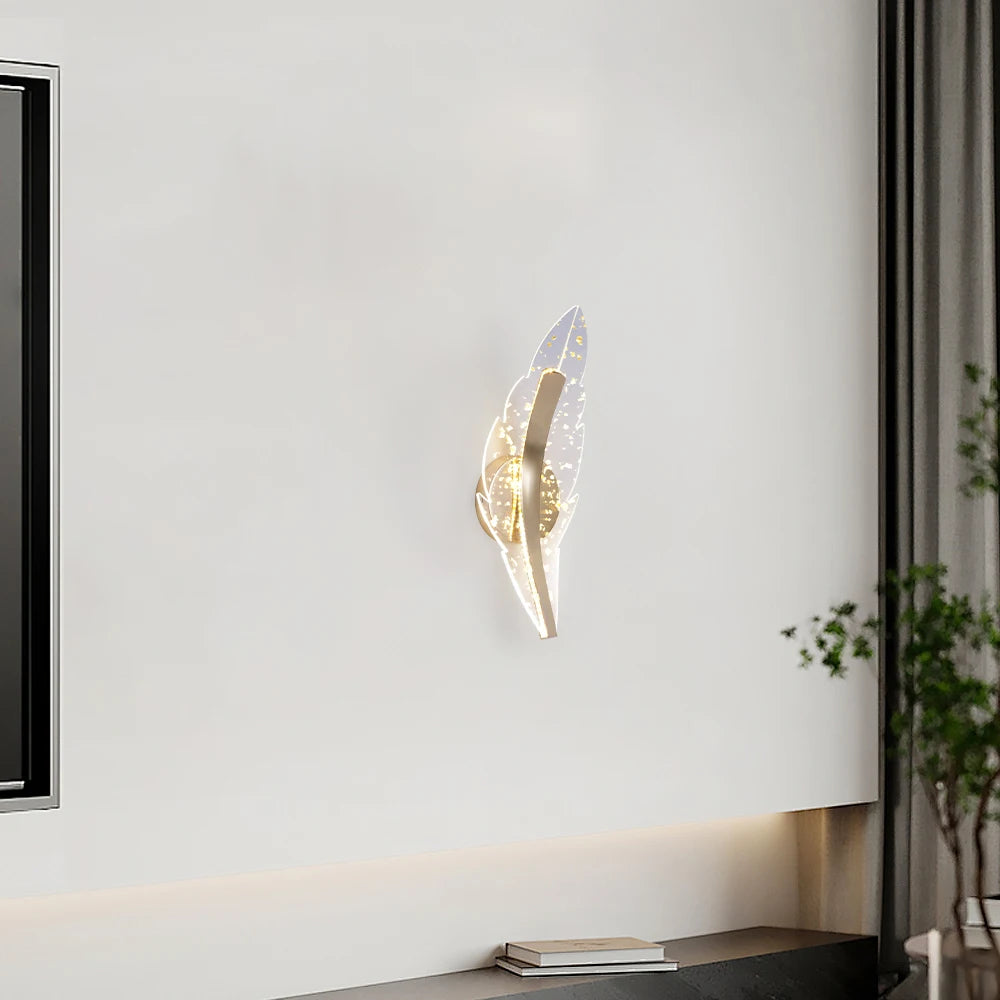 Lampes murales LED transparentes modernes effet paillettes cuisine salle manger