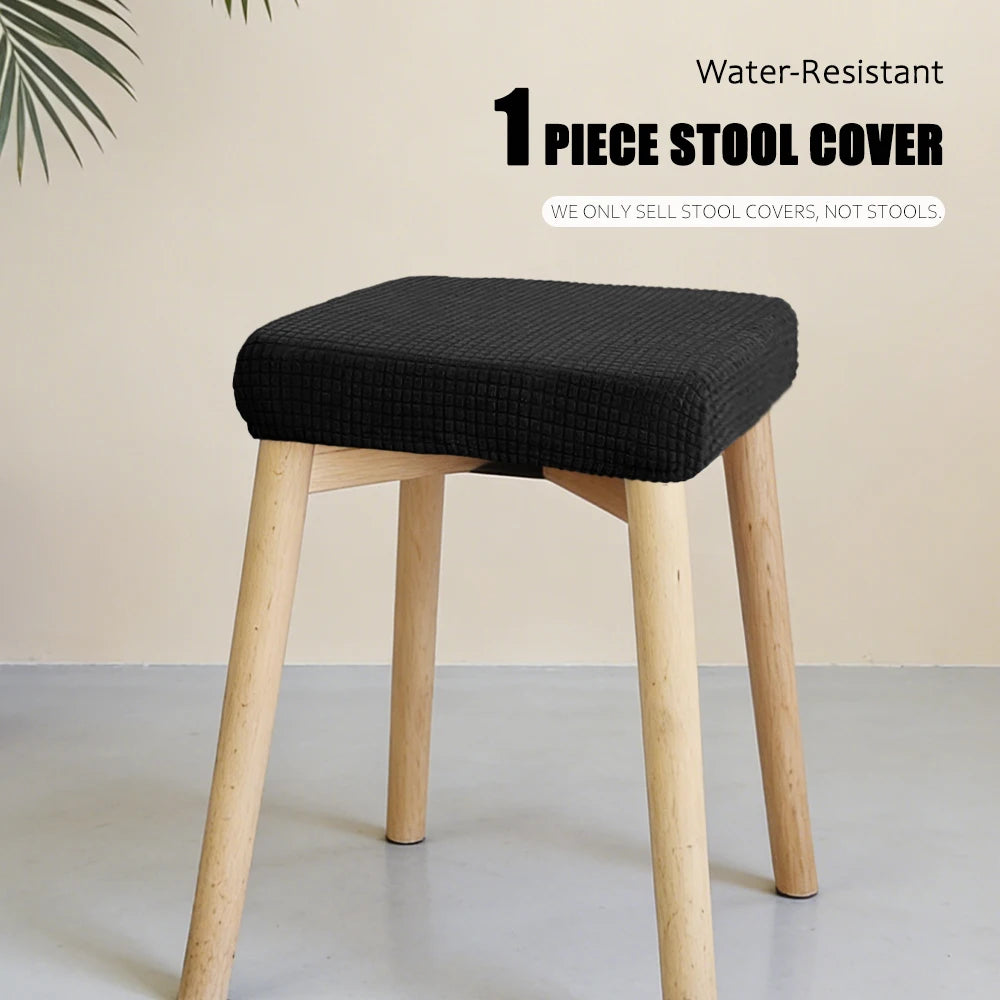 housse chaise moderne tissu carreaux gris élastique protection siège banquet mariage
