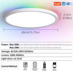 plafonnier led blanc moderne smart wifi rgb alexa app télécommandeControlEvents