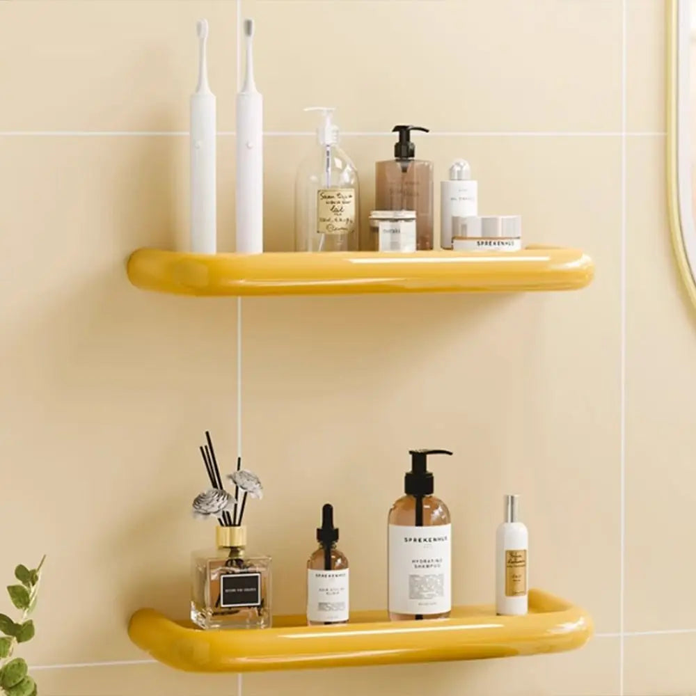 étagère salle bain moderne vert bleu jaune beiges plat lisse murale durable robuste rangement