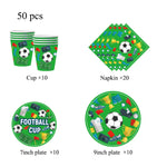 assiettes papier football motifs drapeaux ballons tablecloth serviettes napkins événements festifs anniversaires noël