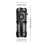 lampe torche rechargeable led verte moderne résistante chocs clip usb