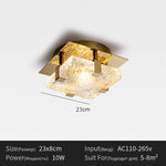 lampe moderne or transparent texture marbrée verre cuivre led acier vis facile chambre salon