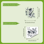 stickers decoratifs fleurs roses vertes violettes adhésifs salle bain decoration maison autoadhésifs blanc
