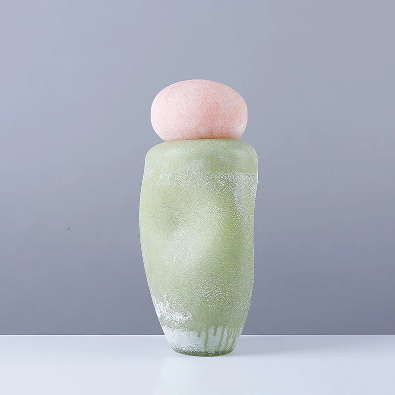 vase decoratif moderne couleur orange jaune rose vert violet texturé minimaliste