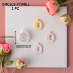 couteaux polymère bijoux pendentifs boucles oreilles motifs floraux moderne minimaliste argile PLA