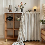 rideau polyester rayé horizontal classique opacité fenêtre maison