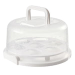 boîte gâteaux transparente moderne poignée muffins gâteau fruits frais blanc rose