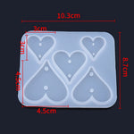 moules silicone géométriques modernes cercles rectangles diamants coeurs opaques bricolage bijoux pendentifs