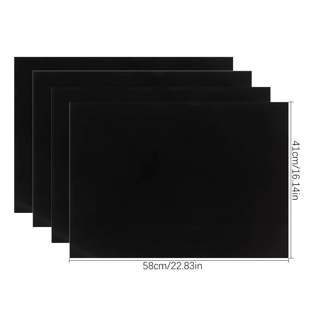 tapis four antiadhésif teflon résistant chaleur noir moderne 40x33cm 58x41cmversible