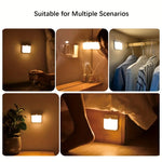 lampe nuit led détecteur mouvement rechargeable usb blanc moderne adhésif