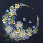fleurs séchées violettes bleues décor maison anniversaire baby shower bricolage peinture décoration naturelle artificielle