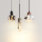 lampe suspendue marbre moderne blanc noir gris salon chambre restaurant étude