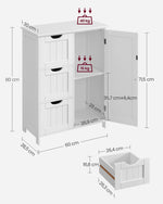 Meuble installé dans une salle de bain moderne avec serviettes