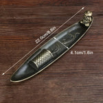 support encens bronze doré poissons géométrique artisanal aromathérapie décoration maison