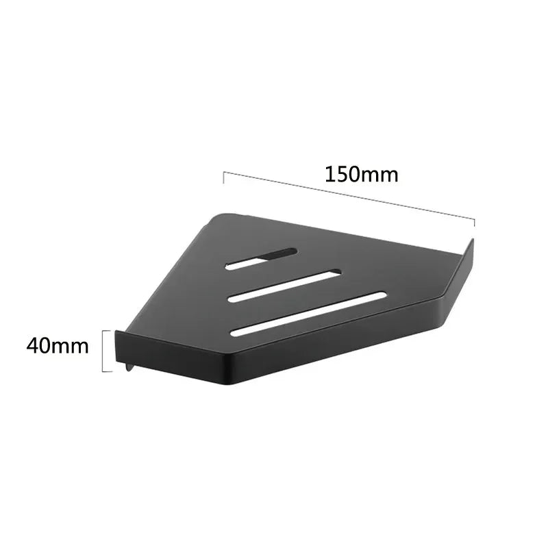 étagère salle bain moderne acier inoxydable argenté noir lisse brillante minimaliste