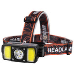 lampe frontale led rechargeable noire bande elasto moderne camping travaux