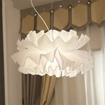 lampe suspendue moderne plissée blanc câble suspendu salon chambre nordique led