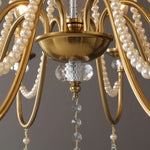 lustre doré cristal classique suspension ampoules led pendeloques semiopaque salle reception