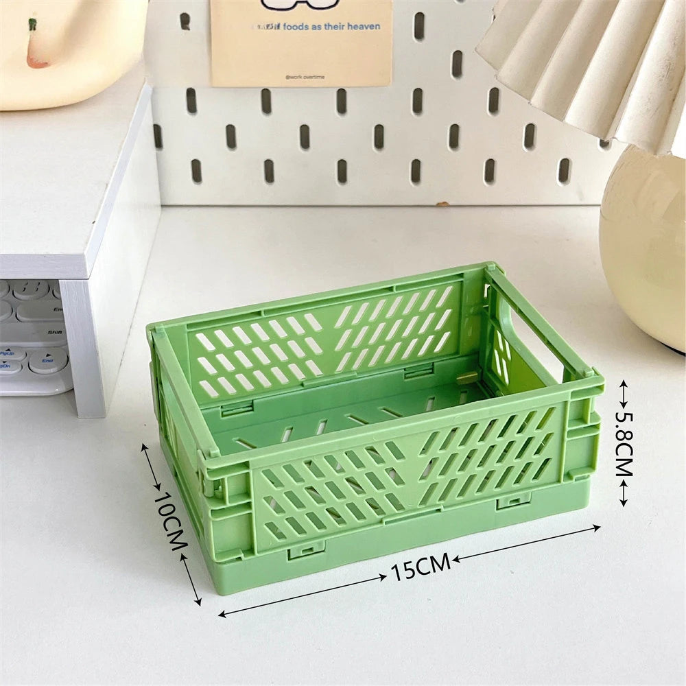 boîte rangement pliable rose vert moderne ventilée poignées respectueuse environnement blanc pratique