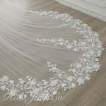 voile mariée blanc broderie florale transparente classique monocouche dentelle polyester erotique