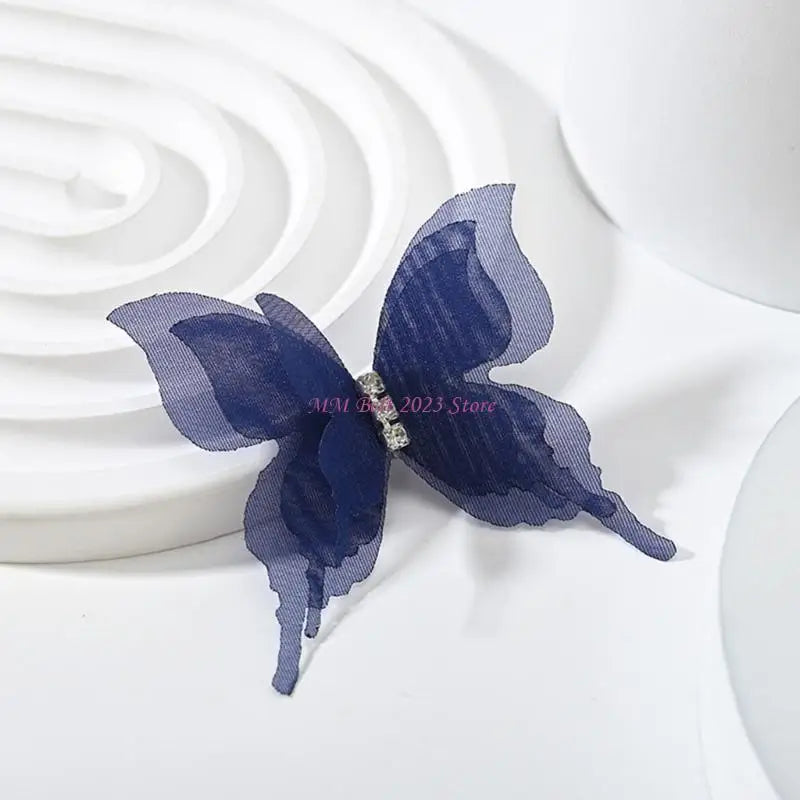papillons décoratifs adhésifs blanc rose bleu marine rouge noir elegance enfants translucent veines strass