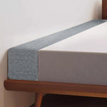 coussin lit mousse mémoire forme polyester coton solide gris clair moderne adhésif pliable 100x20x15cm