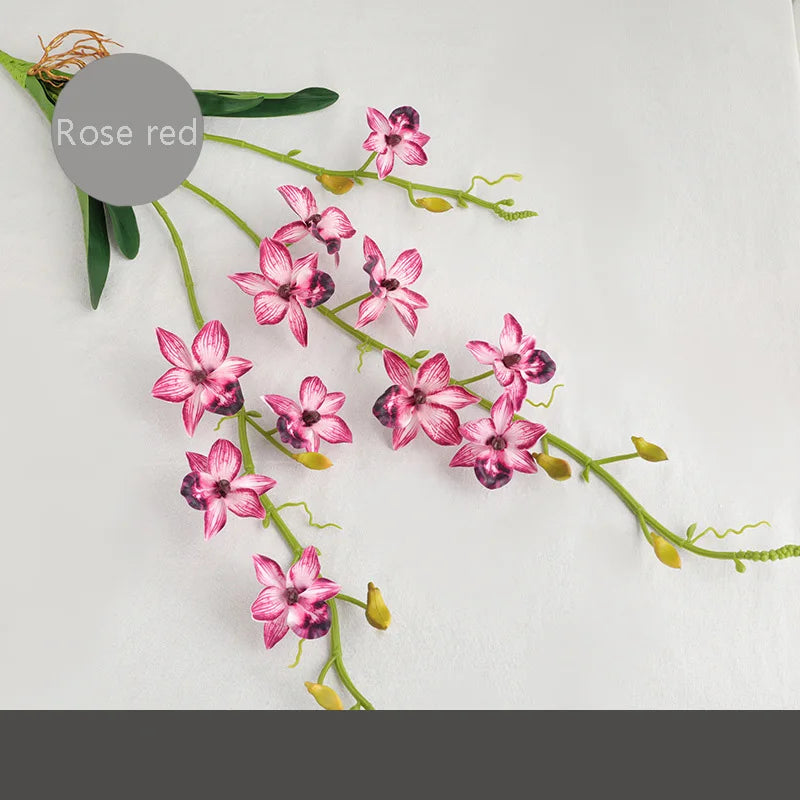 Bouquet artificiel moderne fleurs simples feuilles vertes blanc violet rose rouge vert intérieur