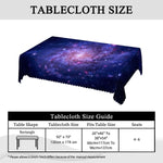 nappe table imperméable motif galaxie étoiles bleu nuit violet moderne réutilisable polyester rectangle fêtes