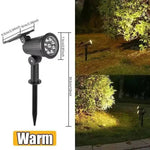 projecteur solaire led noir pied métal extérieur réglable lumière moderne jardin